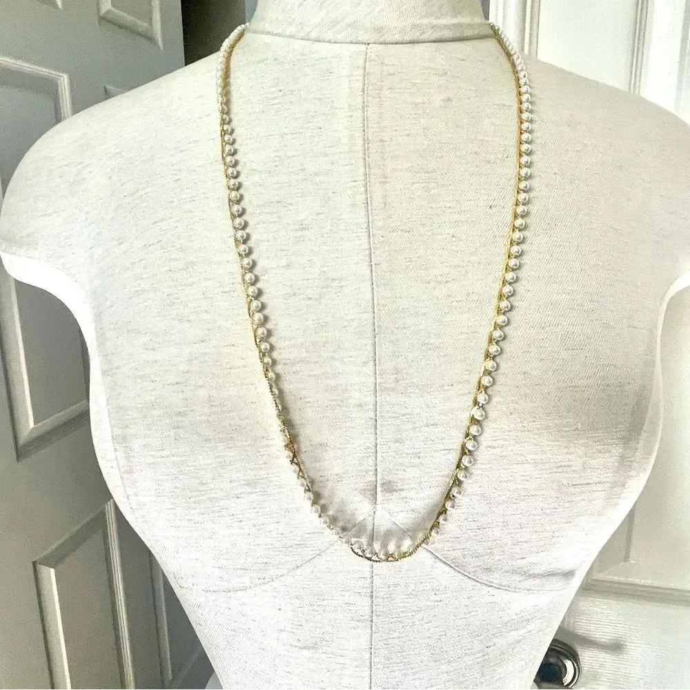 Napier vintage gold tone and pearl necklace